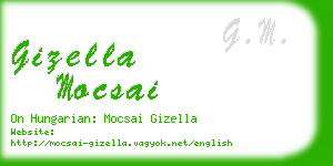 gizella mocsai business card